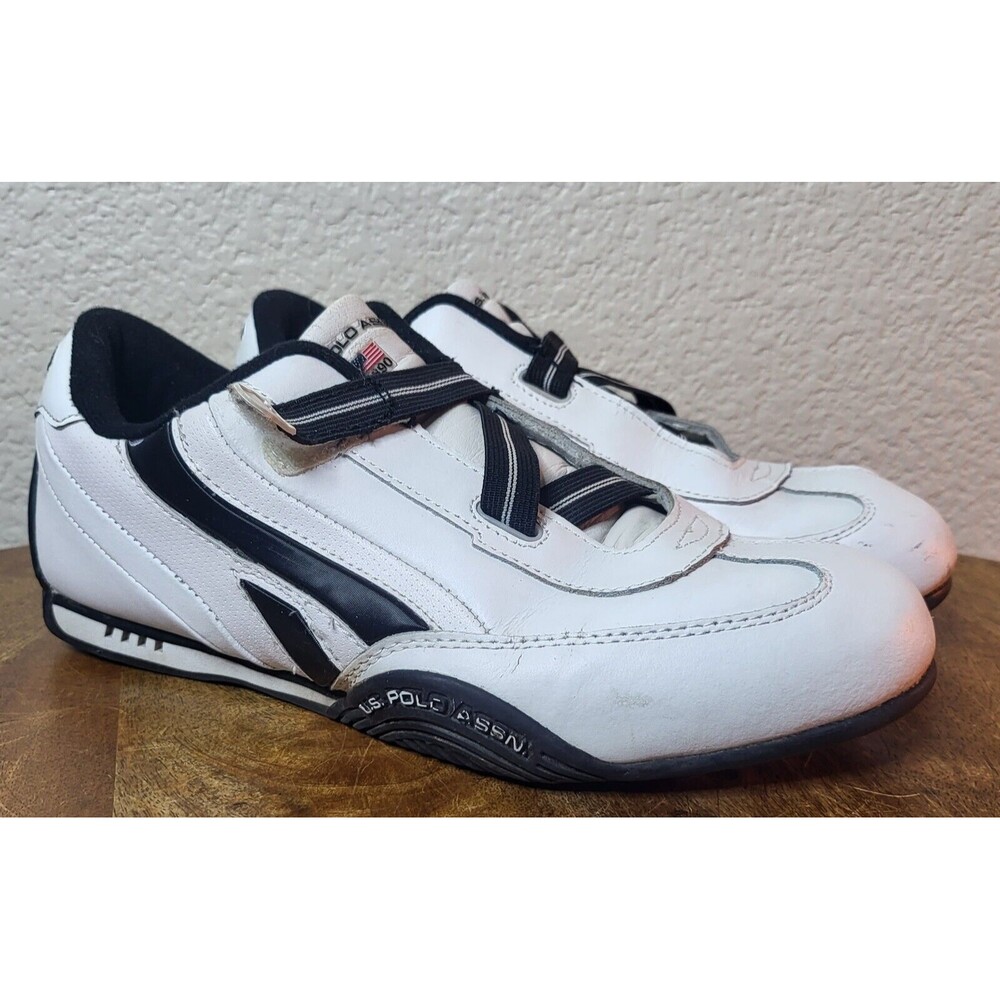 U.S. Polo Assn Women's Size 8.5 Lexus JTA 1000 Hook & Loop White/Black Shoes